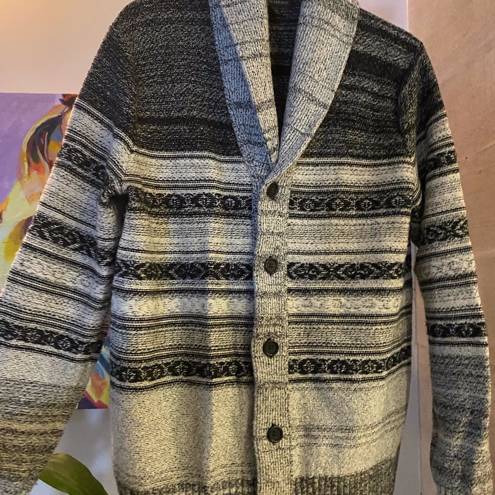 Men's Banana Republic Southwestern Shawl Collar M